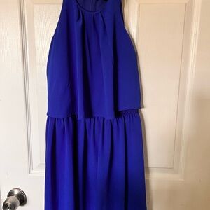 Vibrant Blue Sleeveless Dress